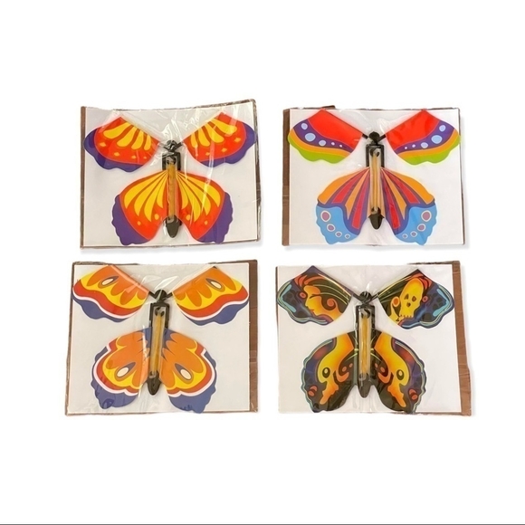 8x NIB Magic Flying Butterfly Toy Greeting Card Surprise - Picture 2 of 4